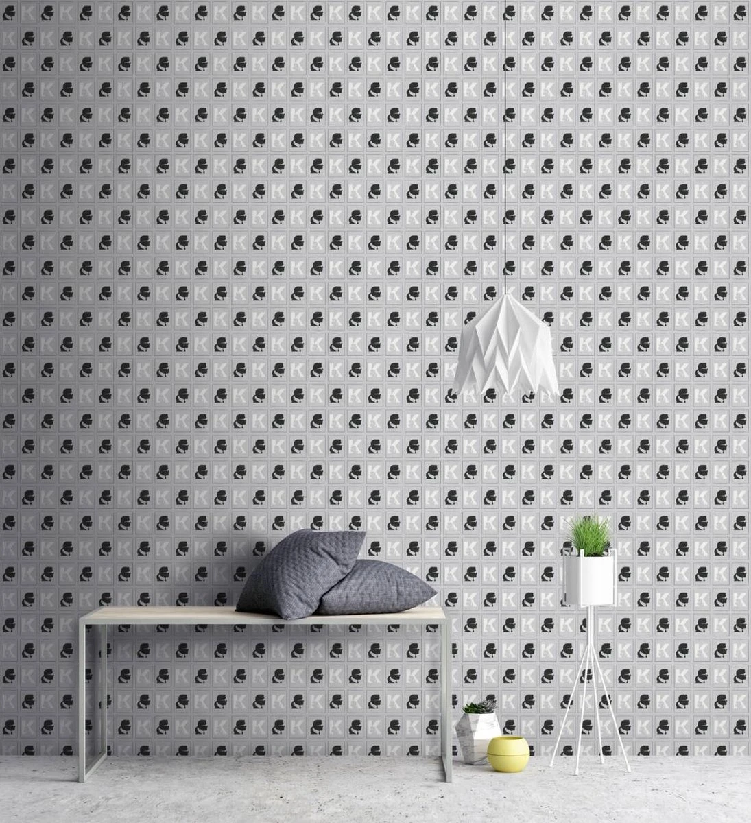 A.S. Creation AS Creation Karl Lagerfeld - Papier Peint Portrait - Design "Kameo" Dessin - Argent Noir Blanc Métallisé - 1005 X 53 Cm 8 A.S. Creation AS Creation Karl Lagerfeld - Papier Peint Portrait - Design "Kameo" Dessin - Argent Noir Blanc Métallisé - 1005 X 53 Cm – Image 8