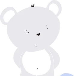 A.S. Creation PAPIER PEINT ACROBATIC BEARS - Blauw Grijs Wit - Papier Peint Chambre D'enfant - AS Creation Little Love -Décoration d'intérieur 1183x1200