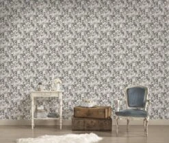 A.S. Creation AS Creation MICHALSKY - Papier Peint Jungle - Singes Araignées Entre Les Feuilles - Gris Blanc Noir - 1005 X 53 Cm -Décoration d'intérieur 1200x1014 4