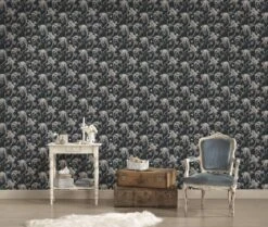 A.S. Creation AS Creation MICHALSKY - Papier Peint Jungle - Singes Araignées Entre Les Feuilles - Gris Noir - 1005 X 53 Cm -Décoration d'intérieur 1200x1014 6