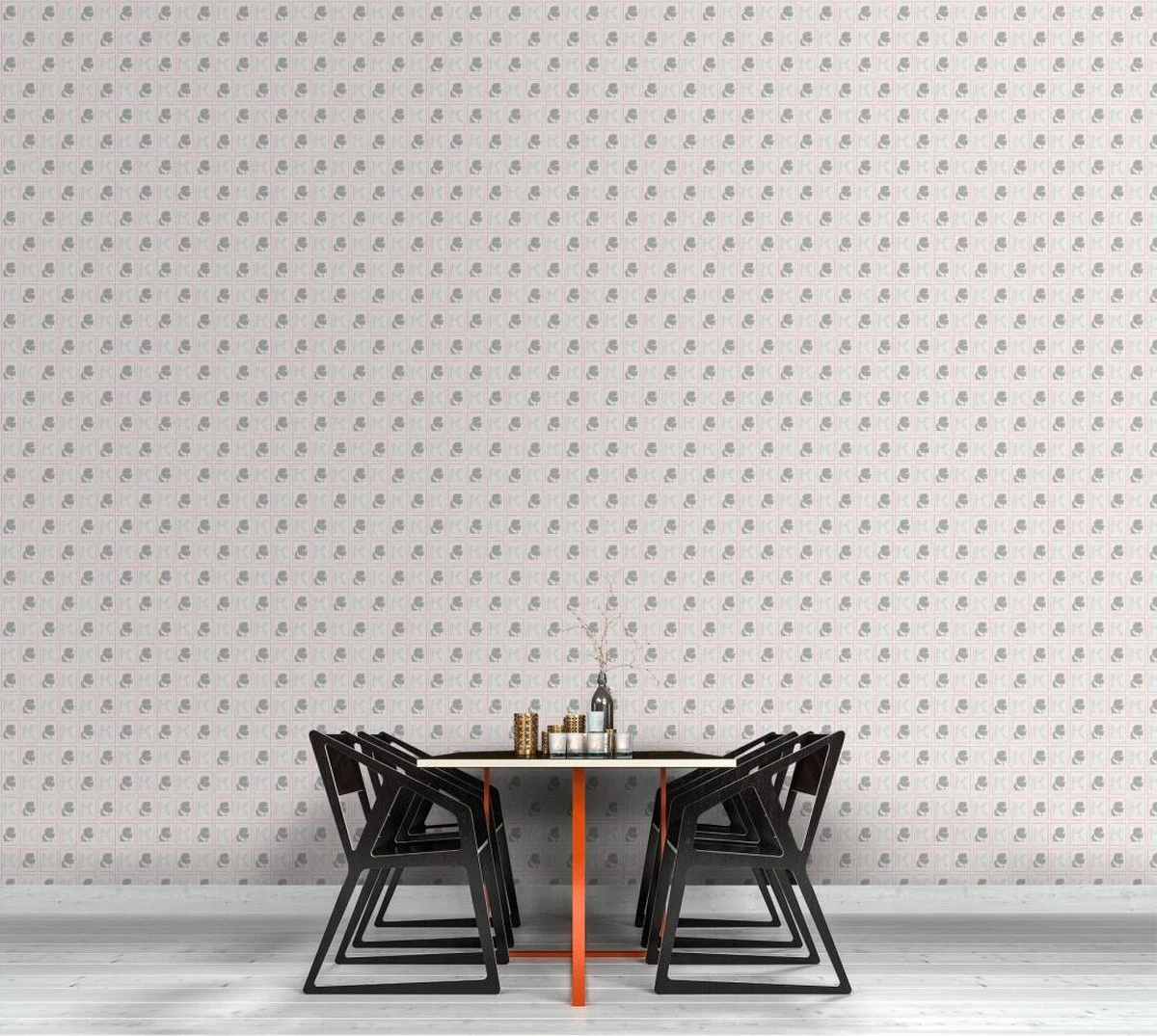 A.S. Creation AS Creation Karl Lagerfeld - Papier Peint Portrait - Design "Kameo" Dessin - Blanc Argent Rouge Gris - 1005 X 53 Cm 8 A.S. Creation AS Creation Karl Lagerfeld - Papier Peint Portrait - Design "Kameo" Dessin - Blanc Argent Rouge Gris - 1005 X 53 Cm – Image 8