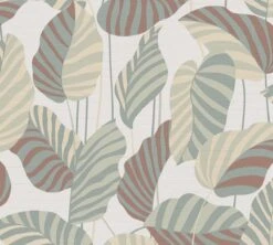 A.S. Creation AS Création Antigua - PAPIER PEINT FEUILLES DE PALMIER - Orange Rouge Beige Vert - 1005 X 53 Cm