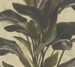A.S. Creation PAPIER PEINT DE FEUILLES DE PLANTES CUILLÈRE - Brun Zwart Brillant - AS Creation Metropolitan Stories 2