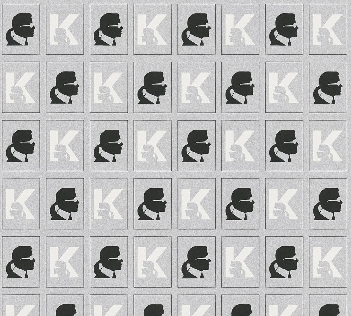 A.S. Creation AS Creation Karl Lagerfeld - Papier Peint Portrait - Design "Kameo" Dessin - Argent Noir Blanc Métallisé - 1005 X 53 Cm 1 A.S. Creation AS Creation Karl Lagerfeld - Papier Peint Portrait - Design "Kameo" Dessin - Argent Noir Blanc Métallisé - 1005 X 53 Cm