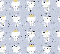 A.S. Creation HAPPY BIRDS WITH CAT WALLPAPER - Grijs Wit Zwart Jaune - Papier Peint Chambre D'enfant - AS Creation Little Love