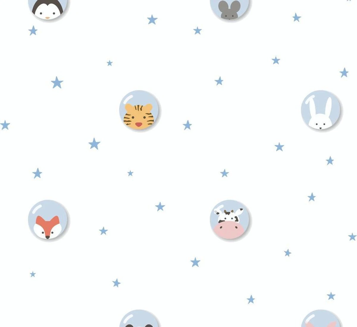 A.S. Creation PAPIER PEINT ANIMAUX DANS LES ETOILES - Blauw Wit Rose Jaune Zwart - Papier Peint Chambre D'enfant - AS Creation Little Love 1 A.S. Creation PAPIER PEINT ANIMAUX DANS LES ETOILES - Blauw Wit Rose Jaune Zwart - Papier Peint Chambre D'enfant - AS Creation Little Love