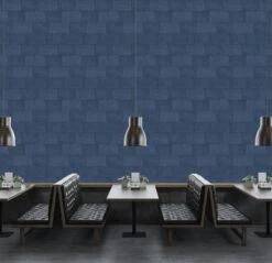 A.S. Creation AS Creation Titanium 3 - Papier Peint Motif Carrelage - Brillance Métallique - Bleu Foncé - 1005 X 53 Cm -Décoration d'intérieur 1200x1159 16