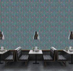 A.S. Creation AS Creation Maison Charme - PAPIER PEINT FLEURS ET OISEAUX - Vert Foncé Rose Bleu - 1005 X 53 Cm -Décoration d'intérieur 1200x1159 48