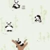 A.S. Creation PANDA BEAR WALLPAPER - Vert Zwart Wit Marron - Papier Peint Chambre D'enfant - AS Creation Little Love