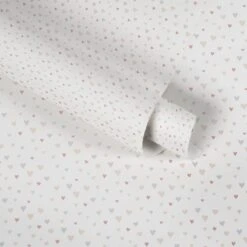 A.S. Creation LITTLE HEARTS WALLPAPER - Rose Grijs Beige Wit - Papier Peint Chambre D'enfant - AS Creation Little Love -Décoration d'intérieur 1200x1200 136