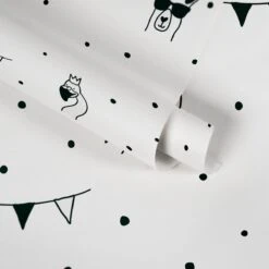 A.S. Creation PAPIER PEINT ANIMAUX A POIS ET GUIRLANDE - Zwart Wit - Papier Peint Chambre D'enfant - AS Creation Little Love 5 A.S. Creation PAPIER PEINT ANIMAUX A POIS ET GUIRLANDE - Zwart Wit - Papier Peint Chambre D'enfant - AS Creation Little Love -Décoration d'intérieur 1200x1200 142