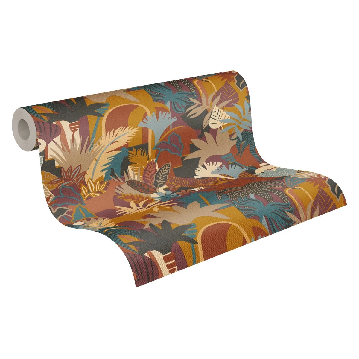 A.S. Creation AS Création Antigua - PAPIER PEINT ANIMAL JUNGLESTYLE - Orange Rouge Bleu Vert Beige - 1005 X 53 Cm 9 A.S. Creation AS Création Antigua - PAPIER PEINT ANIMAL JUNGLESTYLE - Orange Rouge Bleu Vert Beige - 1005 X 53 Cm – Image 9