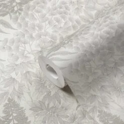 A.S. Creation PAPIER PEINT FLEURS ET FEUILLES | Botanique - Blanc Gris Argent - AS Création Metropolitan Stories 3 -Décoration d'intérieur 1200x1200 151