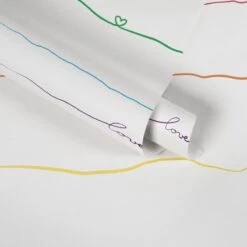 A.S. Creation HEARTS GUIRLAND WALLPAPER - Bont Wit Rouge Blauw Jaune - Papier Peint Chambre D'enfant - AS Creation Little Love -Décoration d'intérieur 1200x1200 155