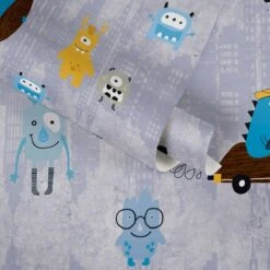 A.S. Creation CRAZY DINOS AND MONSTERS WALLPAPER - Blauw Jaune Marron Zwart - Papier Peint Chambre D'enfant - AS Creation Little Love -Décoration d'intérieur 1200x1200 200