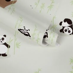 A.S. Creation PANDA BEAR WALLPAPER - Vert Zwart Wit Marron - Papier Peint Chambre D'enfant - AS Creation Little Love -Décoration d'intérieur 1200x1200 51