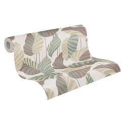 A.S. Creation AS Création Antigua - PAPIER PEINT FEUILLES DE PALMIER - Orange Rouge Beige Vert - 1005 X 53 Cm -Décoration d'intérieur 1200x1200 8