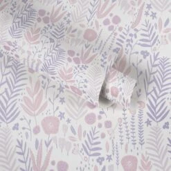 A.S. Creation Papier Peint Mignon Brindilles Et Fleurs - Lilas Rose Wit Beige - Papier Peint Pépinière - AS Creation Little Love -Décoration d'intérieur 1200x1200 88