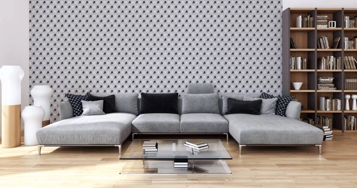 A.S. Creation AS Creation Karl Lagerfeld - Papier Peint Portrait - Design "Kameo" Dessin - Argent Noir Blanc Métallisé - 1005 X 53 Cm 13 A.S. Creation AS Creation Karl Lagerfeld - Papier Peint Portrait - Design "Kameo" Dessin - Argent Noir Blanc Métallisé - 1005 X 53 Cm – Image 13