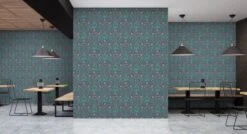 A.S. Creation AS Creation Maison Charme - PAPIER PEINT FLEURS ET OISEAUX - Vert Foncé Rose Bleu - 1005 X 53 Cm -Décoration d'intérieur 1200x651 14