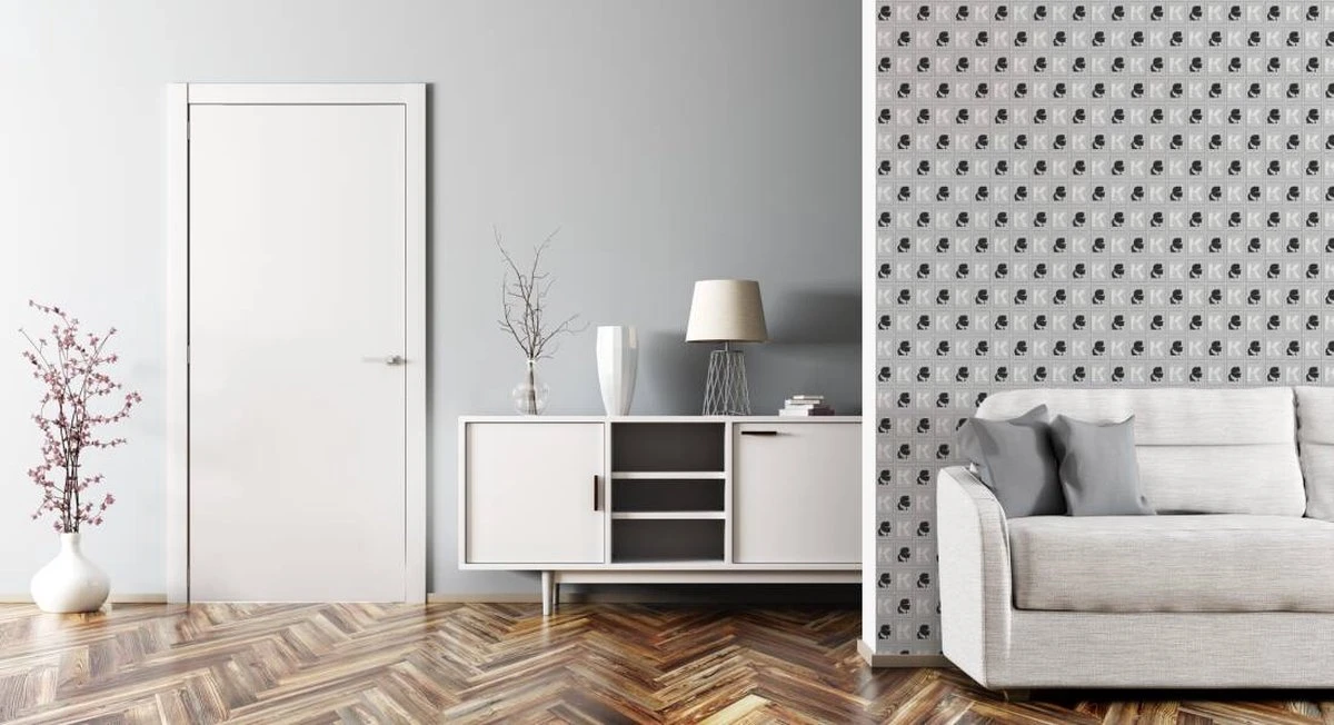 A.S. Creation AS Creation Karl Lagerfeld - Papier Peint Portrait - Design "Kameo" Dessin - Argent Noir Blanc Métallisé - 1005 X 53 Cm 12 A.S. Creation AS Creation Karl Lagerfeld - Papier Peint Portrait - Design "Kameo" Dessin - Argent Noir Blanc Métallisé - 1005 X 53 Cm – Image 12