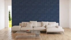 A.S. Creation AS Creation Titanium 3 - Papier Peint Motif Carrelage - Brillance Métallique - Bleu Foncé - 1005 X 53 Cm -Décoration d'intérieur 1200x687 12