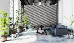 A.S. Creation AS Creation MICHALSKY - Papier Peint à Rayures Marbrées - Natuursteen - Gris Blanc Argenté - 1005 X 53 Cm -Décoration d'intérieur 1200x690