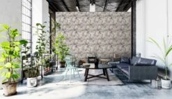 A.S. Creation AS Creation Trendwall 2 - PAPIER PEINT FLORAL ROMANTIQUE - Roses Et Hortensias - Gris Beige Jaune - 1005 X 53 Cm -Décoration d'intérieur 1200x690 5