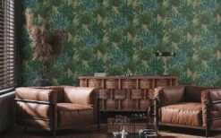 A.S. Creation AS Creation Metropolitan Stories 3 - PAPIER PEINT FEUILLES EXOTIQUES - Vert Jaune Bleu - 1005 X 53 Cm -Décoration d'intérieur 1200x749 4