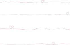 A.S. Creation HEARTS GUIRLAND WALLPAPER - Rose Wit - Papier Peint Chambre D'enfant - AS Creation Little Love
