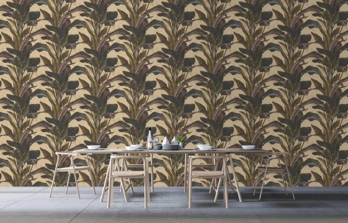 A.S. Creation PAPIER PEINT DE FEUILLES DE PLANTES CUILLÈRE - Brun Zwart Brillant - AS Creation Metropolitan Stories 2 11 A.S. Creation PAPIER PEINT DE FEUILLES DE PLANTES CUILLÈRE - Brun Zwart Brillant - AS Creation Metropolitan Stories 2 – Image 11