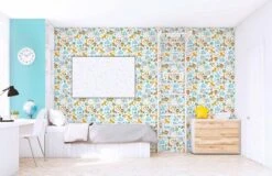 A.S. Creation JUNGLE ANIMAL WALLPAPER - Bont Jaune Vert Blauw Wit - Papier Peint Chambre D'enfant - AS Creation Little Love -Décoration d'intérieur 1200x776