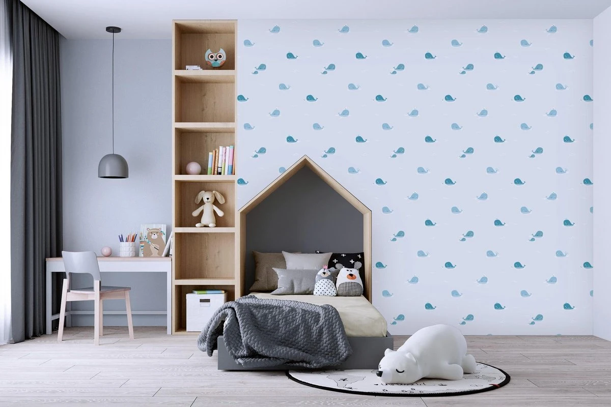 A.S. Creation ORCADS WITH GULL WALLPAPER - Blauw Grijs Wit - Papier Peint Chambre D'enfant - AS Creation Little Love 2 A.S. Creation ORCADS WITH GULL WALLPAPER - Blauw Grijs Wit - Papier Peint Chambre D'enfant - AS Creation Little Love – Image 2