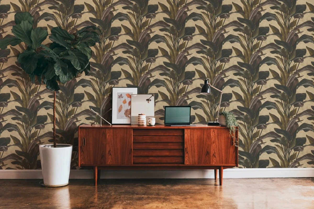 A.S. Creation PAPIER PEINT DE FEUILLES DE PLANTES CUILLÈRE - Brun Zwart Brillant - AS Creation Metropolitan Stories 2 14 A.S. Creation PAPIER PEINT DE FEUILLES DE PLANTES CUILLÈRE - Brun Zwart Brillant - AS Creation Metropolitan Stories 2 – Image 14