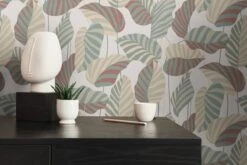 A.S. Creation AS Création Antigua - PAPIER PEINT FEUILLES DE PALMIER - Orange Rouge Beige Vert - 1005 X 53 Cm -Décoration d'intérieur 1200x800 3
