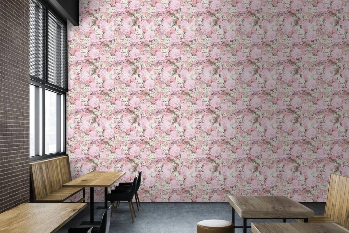 A.S. Creation AS Creation Trendwall 2 - PAPIER PEINT FLORAL ROMANTIQUE - Roses Et Hortensias - Blanc Rose - 1005 X 53 Cm 8 A.S. Creation AS Creation Trendwall 2 - PAPIER PEINT FLORAL ROMANTIQUE - Roses Et Hortensias - Blanc Rose - 1005 X 53 Cm – Image 8