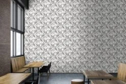 A.S. Creation AS Creation MICHALSKY - Papier Peint Jungle - Singes Araignées Entre Les Feuilles - Gris Blanc Noir - 1005 X 53 Cm -Décoration d'intérieur 1200x802 19