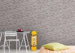 A.S. Creation AS Creation Metropolitan Stories 3 - PAPIER PEINT EN PIERRE - Argent Gris Clair - 1005 X 53 Cm -Décoration d'intérieur 1200x845