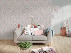 A.S. Creation AS Creation Maison Charme - PAPIER PEINT FLEURS ET OISEAUX - Crème Bleu Rose Vert - 1005 X 53 Cm -Décoration d'intérieur 1200x898 3