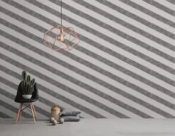 A.S. Creation AS Creation MICHALSKY - Papier Peint à Rayures Marbrées - Natuursteen - Gris Blanc Argenté - 1005 X 53 Cm -Décoration d'intérieur 1200x931 13