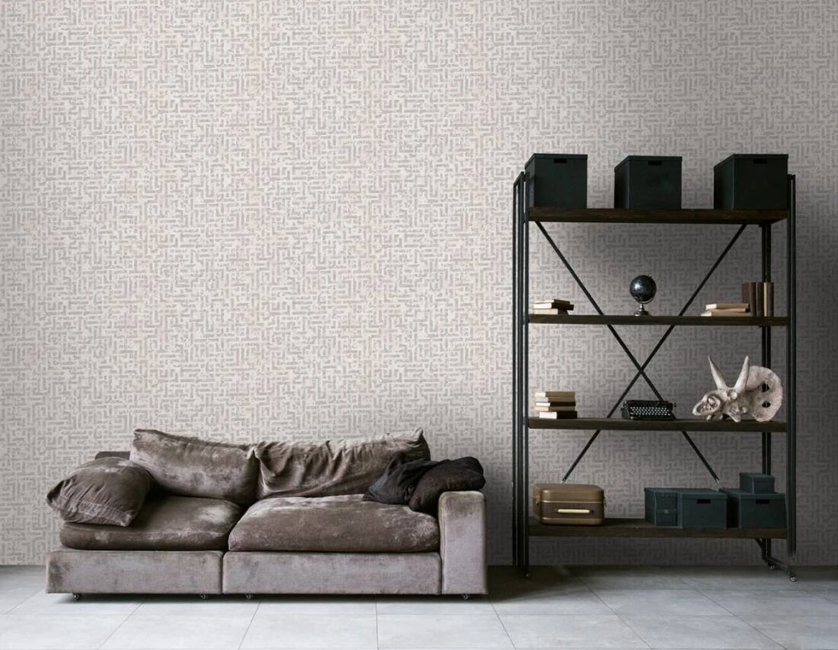 A.S. Creation AS Creation My Home My Spa - PAPIER PEINT À STRUCTURE GÉOMÉTRIQUE - Aspect Usé - 1005 X 53 Cm 4 A.S. Creation AS Creation My Home My Spa - PAPIER PEINT À STRUCTURE GÉOMÉTRIQUE - Aspect Usé - 1005 X 53 Cm – Image 4