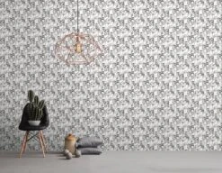 A.S. Creation AS Creation MICHALSKY - Papier Peint Jungle - Singes Araignées Entre Les Feuilles - Gris Blanc Noir - 1005 X 53 Cm -Décoration d'intérieur 1200x931 38