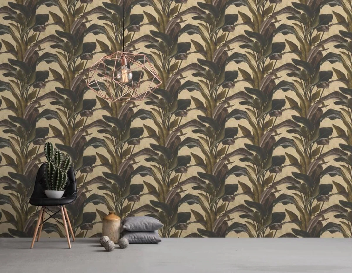 A.S. Creation PAPIER PEINT DE FEUILLES DE PLANTES CUILLÈRE - Brun Zwart Brillant - AS Creation Metropolitan Stories 2 10 A.S. Creation PAPIER PEINT DE FEUILLES DE PLANTES CUILLÈRE - Brun Zwart Brillant - AS Creation Metropolitan Stories 2 – Image 10