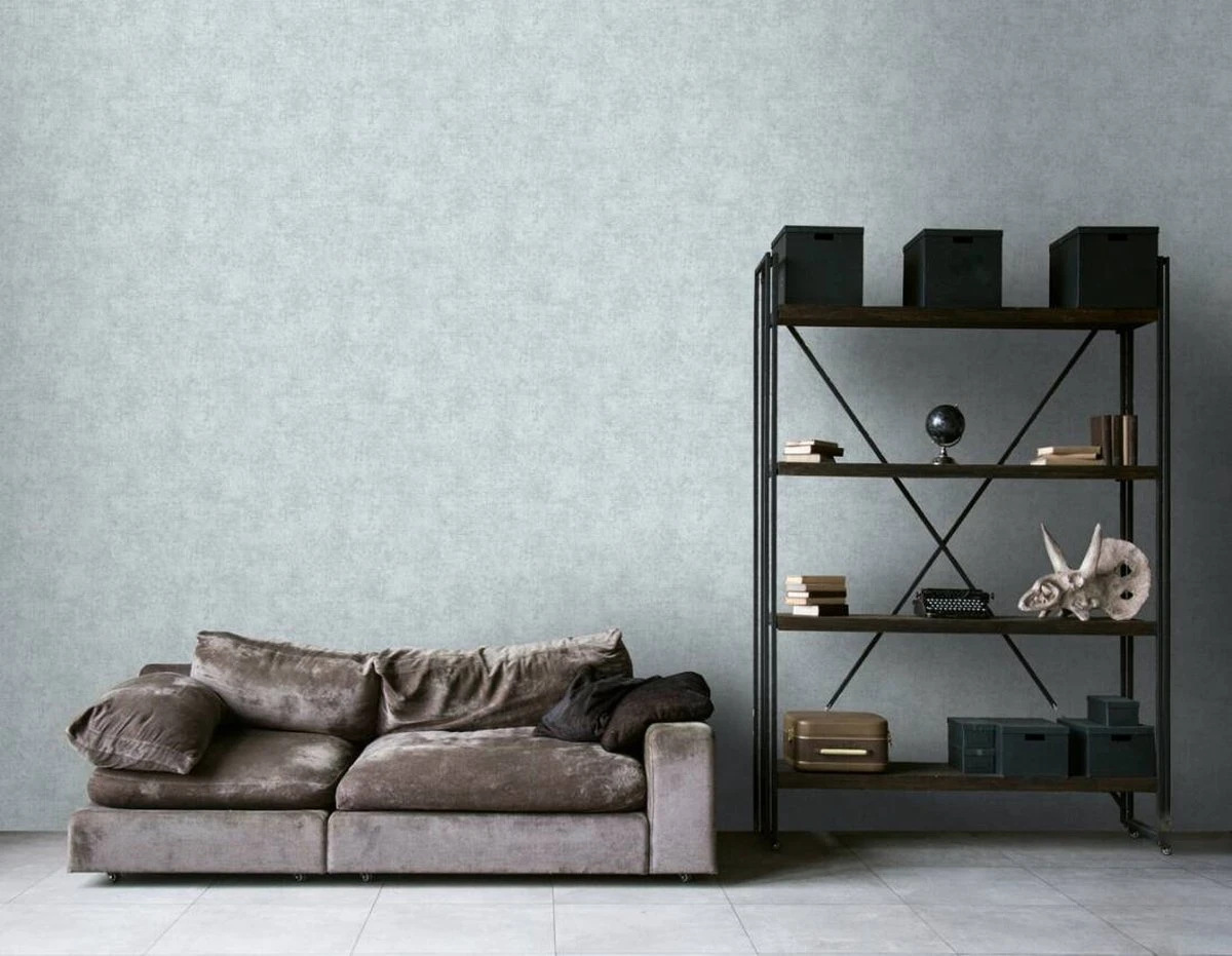 A.S. Creation AS Creation Trendwall 2 - PAPIER PEINT VINTAGE STRUCTURE - Avec Effet Métallisé - Gris Vert Argent - 1005 X 53 Cm 4 A.S. Creation AS Creation Trendwall 2 - PAPIER PEINT VINTAGE STRUCTURE - Avec Effet Métallisé - Gris Vert Argent - 1005 X 53 Cm – Image 4