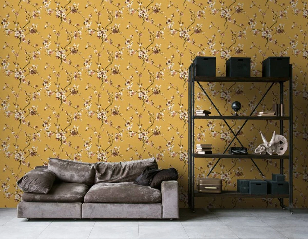 A.S. Creation AS Creation Desert Lodge - PAPIER PEINT JAPANESE CHERRY BLOSSOM "sakura" - 1005 X 53 Cm - Asiatique 2 A.S. Creation AS Creation Desert Lodge - PAPIER PEINT JAPANESE CHERRY BLOSSOM "sakura" - 1005 X 53 Cm - Asiatique – Image 2