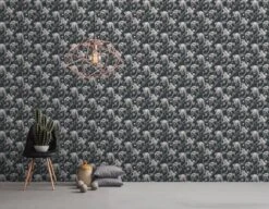 A.S. Creation AS Creation MICHALSKY - Papier Peint Jungle - Singes Araignées Entre Les Feuilles - Gris Noir - 1005 X 53 Cm -Décoration d'intérieur 1200x931 53