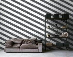 A.S. Creation AS Creation MICHALSKY - Papier Peint à Rayures Marbrées - Natuursteen - Argent Blanc Noir - 1005 X 53 Cm -Décoration d'intérieur 1200x931 55