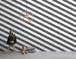 A.S. Creation AS Creation MICHALSKY - Papier Peint à Rayures Marbrées - Natuursteen - Argent Blanc Noir - 1005 X 53 Cm -Décoration d'intérieur 1200x931 56