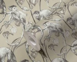 A.S. Creation AS Creation MICHALSKY - Papier Peint Jungle - Singes Araignées Entre Les Feuilles - Beige Gris Blanc - 1005 X 53 Cm -Décoration d'intérieur 1200x960 101