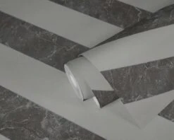 A.S. Creation AS Creation MICHALSKY - Papier Peint à Rayures Marbrées - Natuursteen - Gris Blanc Argenté - 1005 X 53 Cm -Décoration d'intérieur 1200x960 29